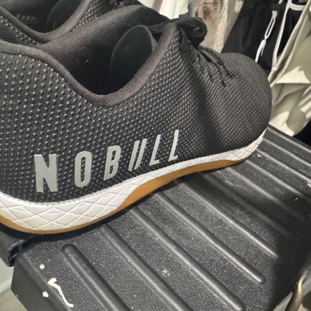 NOBULL Trainer Shoes Men’s Size 10 – Black Mesh with Gum Sole CrossFit Sneakers